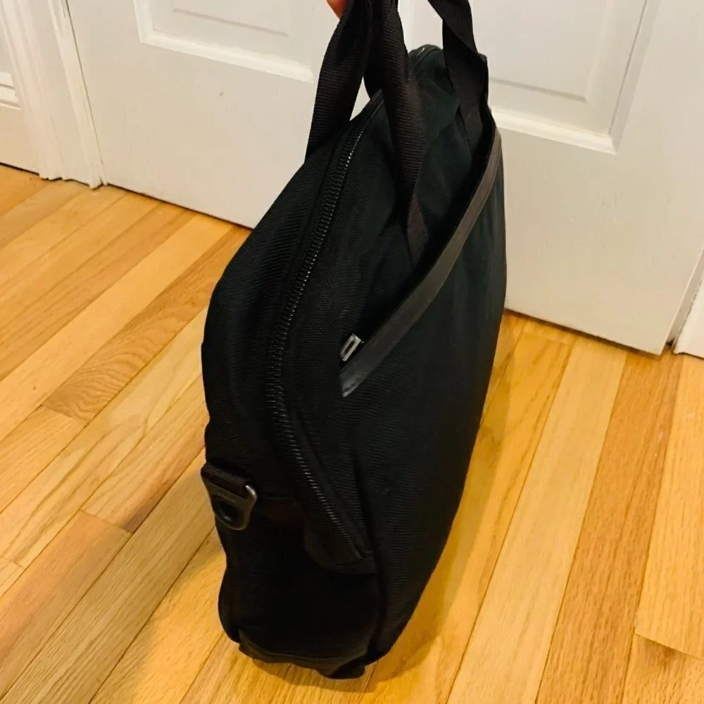 $525 TUMI Alpha Black Ballistic Nylon Briefcase
